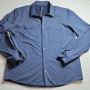 Lululemon Men’s Snap-Front Shirt | Heathered Navy | Size XL